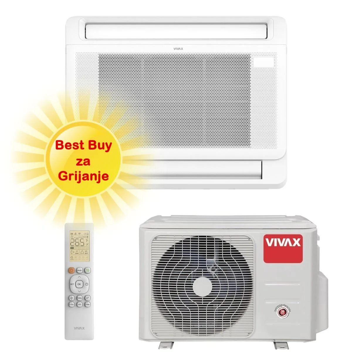 Vivax klima uređaj 3,52kW ACP-12CT35AERI+ - CT AERI design, za prostor do 30m2, A++ energetska klasa - Zagreb