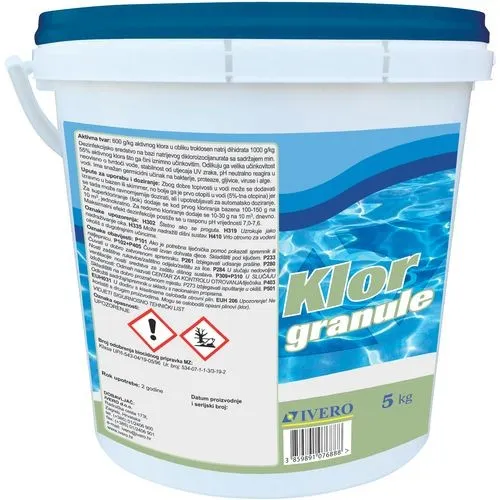 Šok Klor Granule za bazene i SPA masažne bazene 5kg - Zagreb