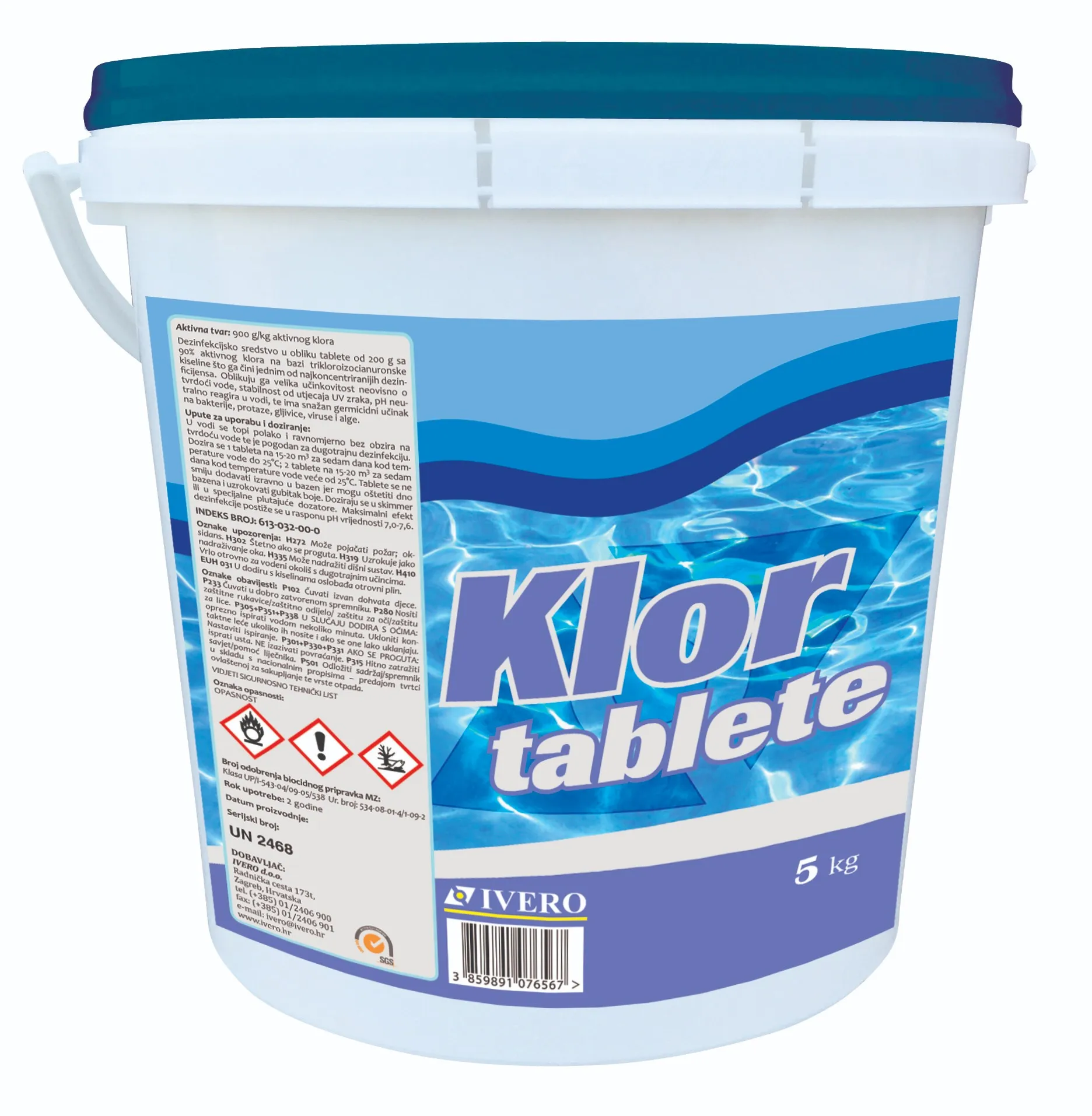 Klor Tablete 200g za bazene i SPA masažne bazene 5kg - Zagreb