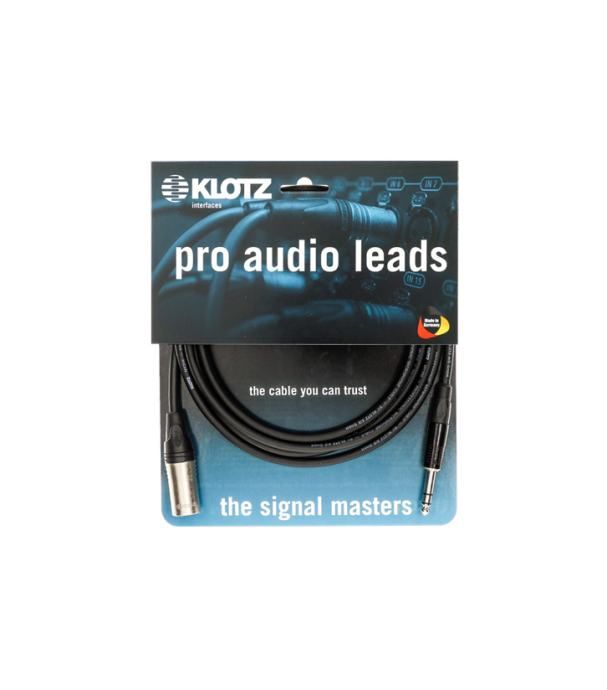 klotz m1ms1k0100 1m xlr m - 6,3 stereo jack kabel - slika 1