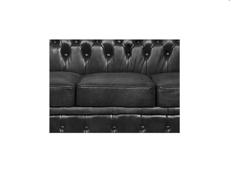 chesterfield dvosjed winfield basic leather | 2-sjedišta | shiny black - slika 4