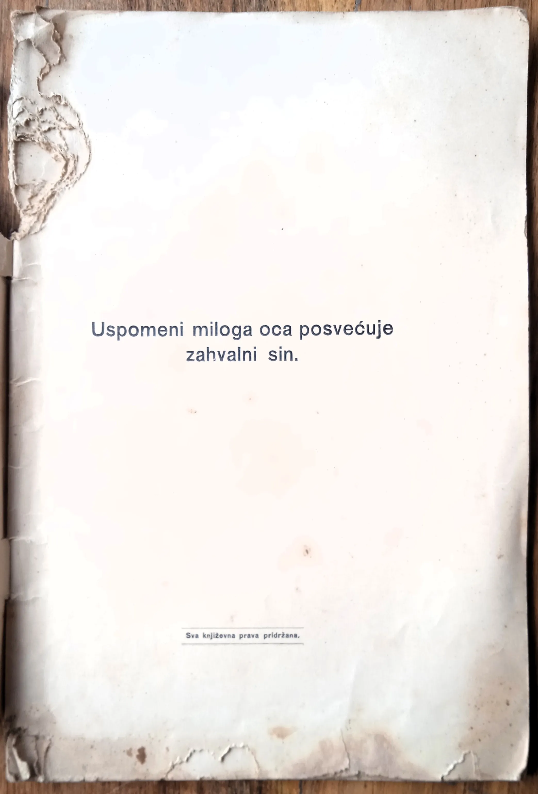 koprive crtice jakov tomasović rijeka 1912 - jako oštečena knjiga - slika 5