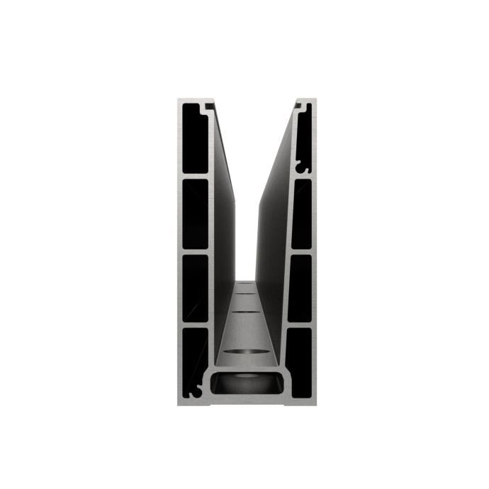 kontinuirana aluminijska vodilica za staklene ograde bv 7600 - slika 3