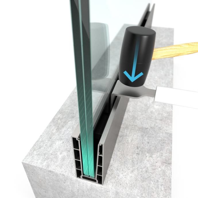 kontinuirana aluminijska vodilica za staklene ograde bv 7600 - slika 4