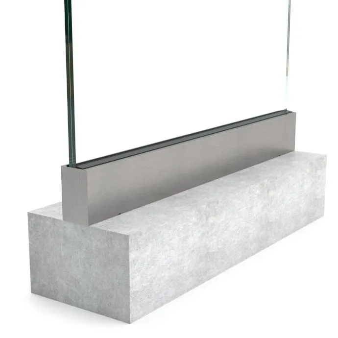 kontinuirana aluminijska vodilica za staklene ograde bv 9900 - slika 2