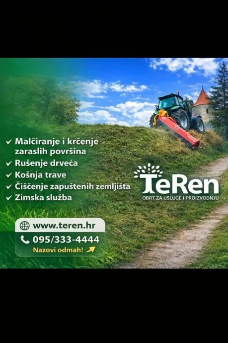 Košnja travnjaka Zagreb – Profesionalno održavanje za tvrtke | TeRen - Mala Rakovica, Samobor