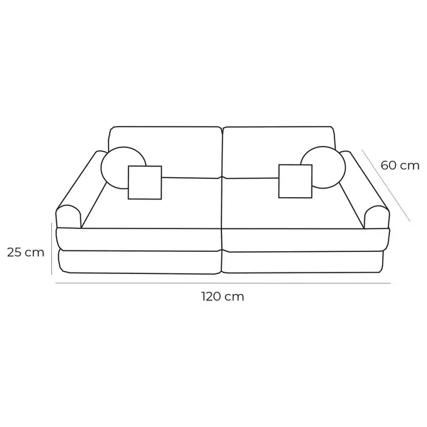 sofa za unutarnju/vanjsku upotrebu - nebesko plava - slika 2