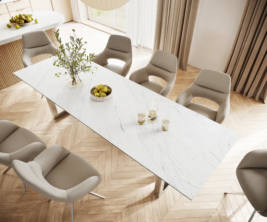 blagovaonski stol edge 300x100cm, materijal: keramika laminam - slika 4