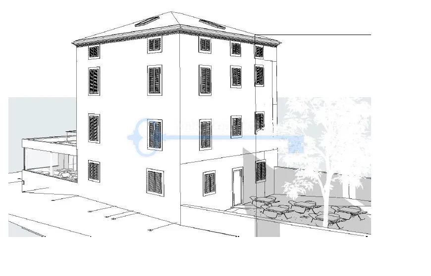 punat - nekretnina za prenamjenu u hotel, sa građevinskom dozvolom - slika 2