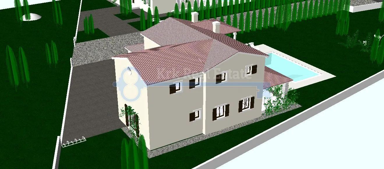 marčana-građevinsko zemljište s građevinskom dozvolom za gradnju kuće sa bazenom - slika 10