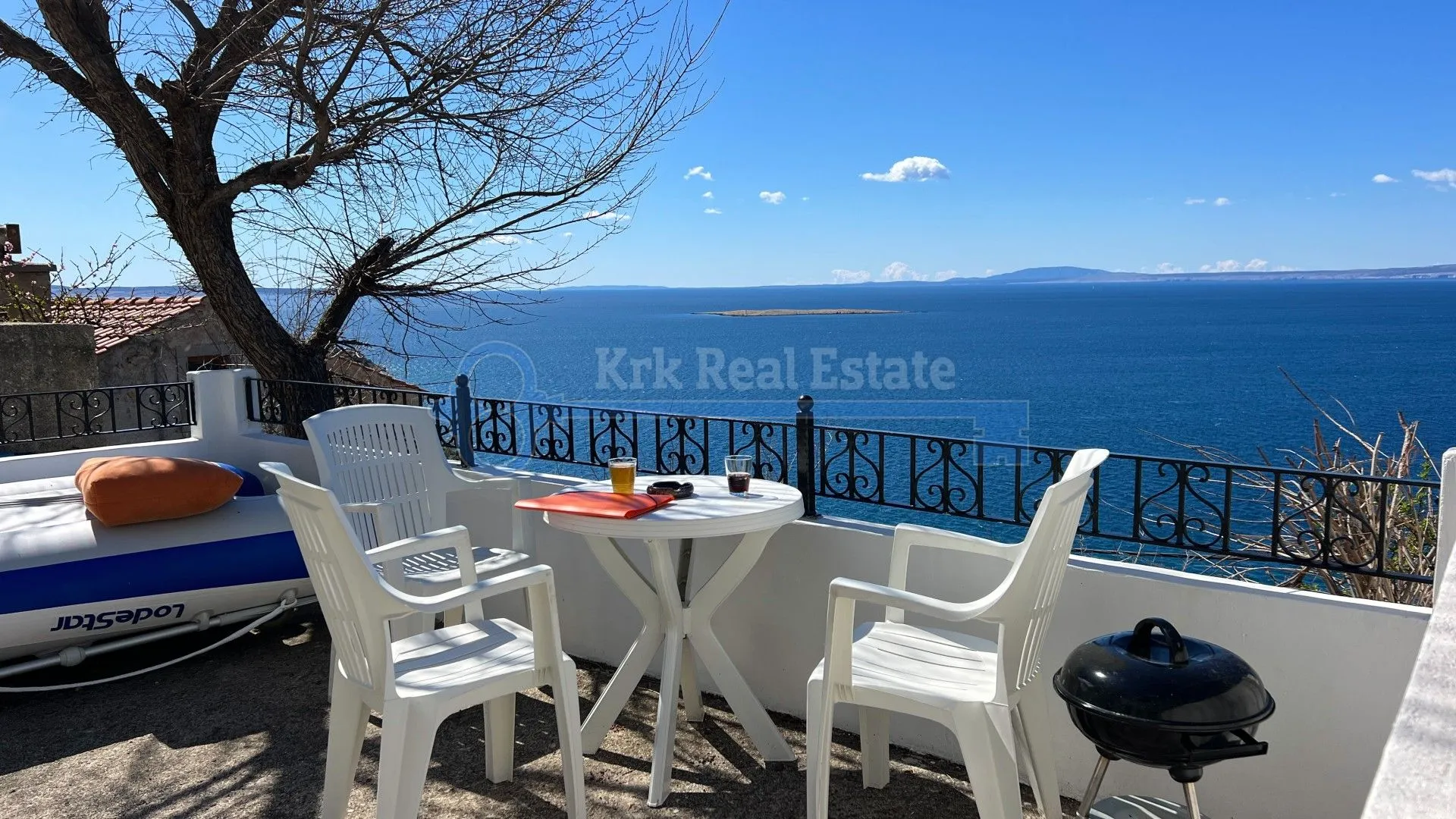 stara baška - kuća u nizu sa pogledom na more - slika 1