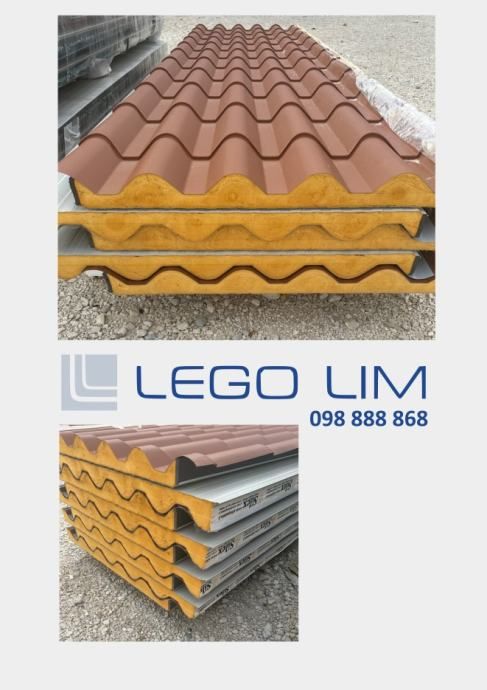 Krovni Termopanel Imitacija Crijepa 40 Mm - Tar, Tar-Vabriga