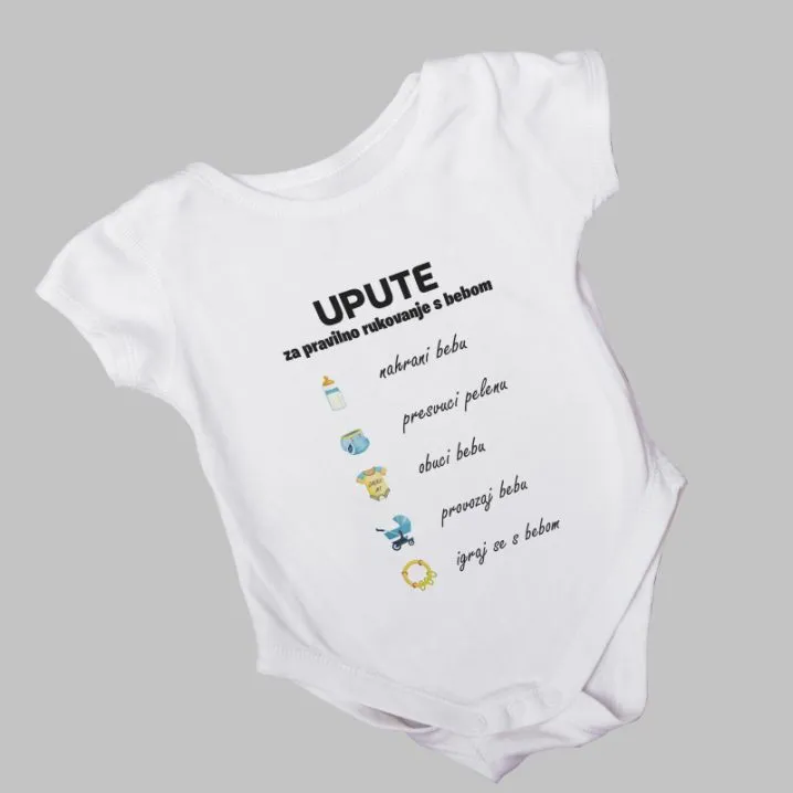 Zabavni bodiji za bebe – upute za pravilno rukovanje - Osijek