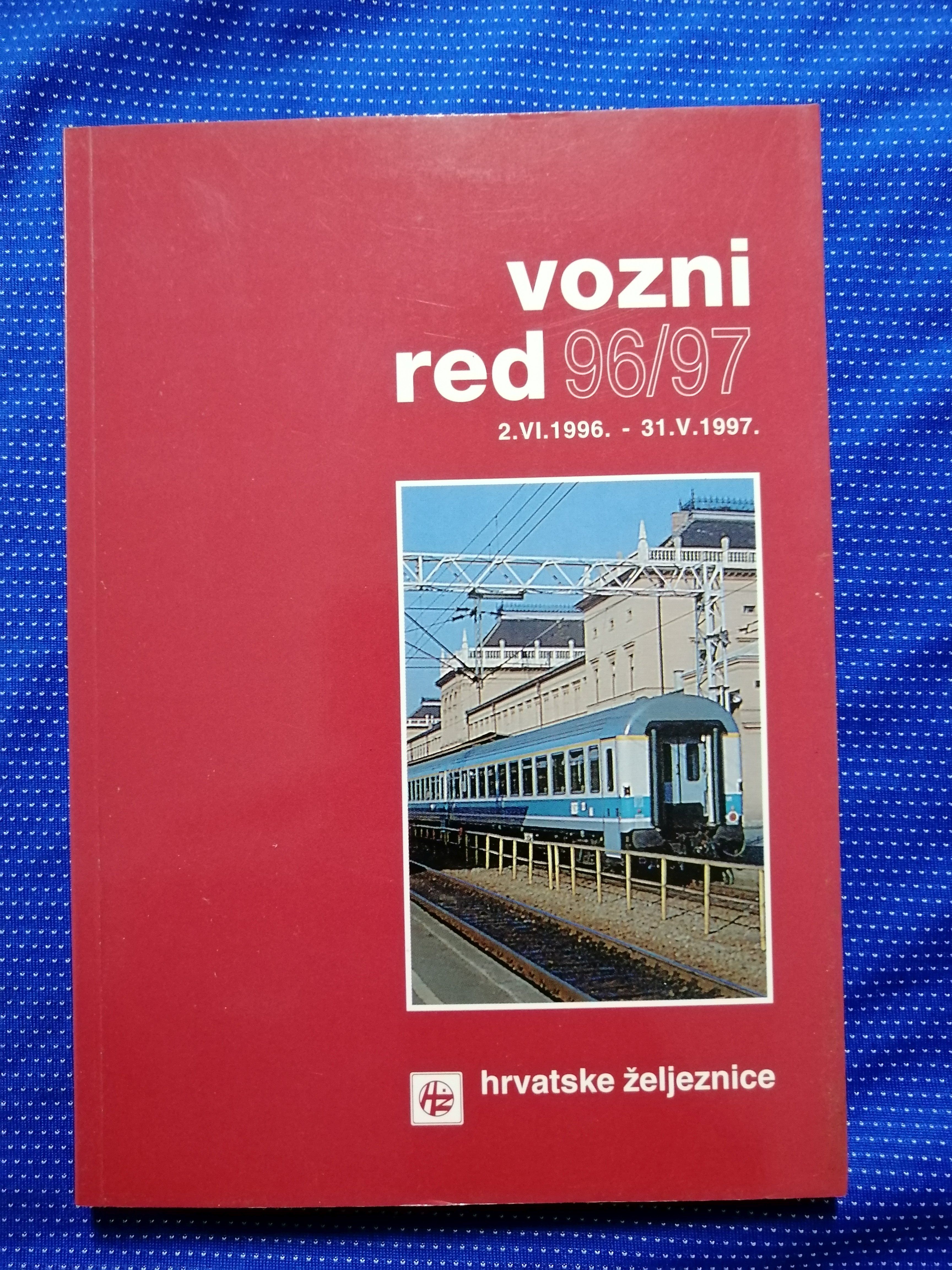 Hrvatske željeznice – Vozni red 1996-1997. [B104] - Zagreb