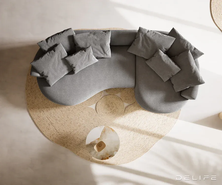 sofa edina 328x166cm, materijal: strukturirana tkanina - slika 7