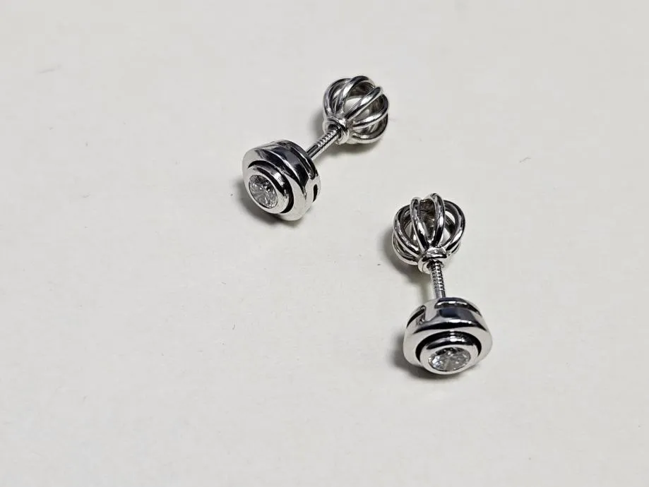 zlatne naušnice s dijamantima 0.20ct 14k / r1, rate! - slika 3