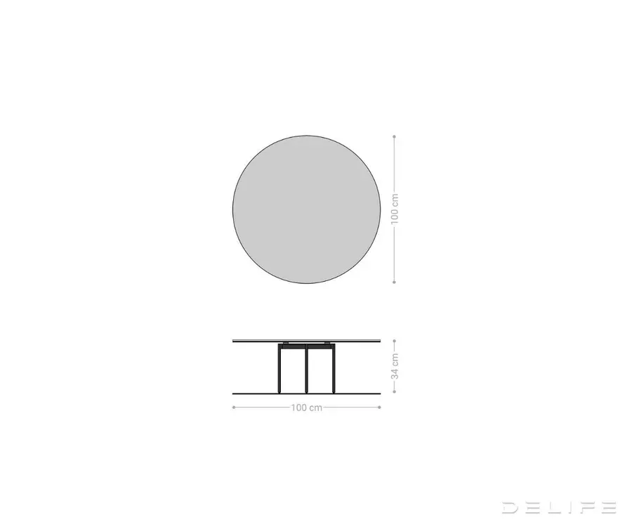 klub stolić edge 100x100cm, materijal: keramika minas melange - slika 6