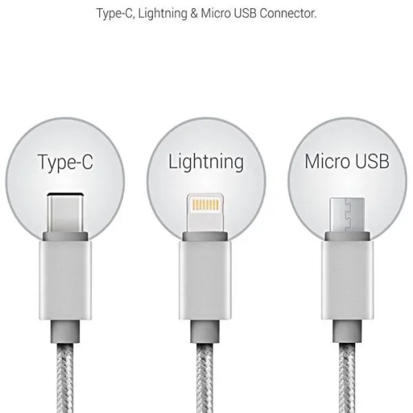komplet dual usb auto punjač za mobitel i gratis 3u1 kabel - slika 3