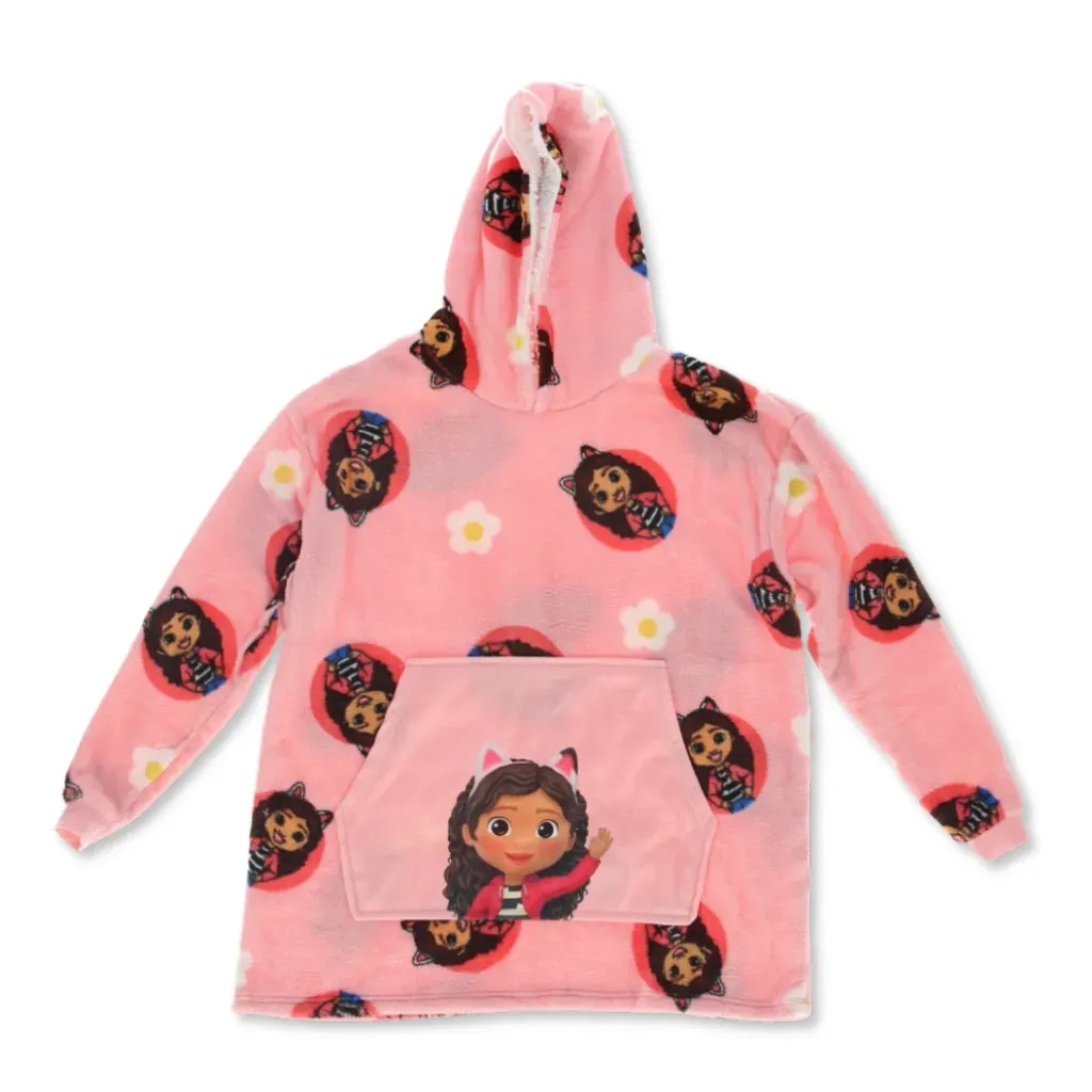 Gabby’s Dollhouse dječja hoodie deka, roza - Zagreb