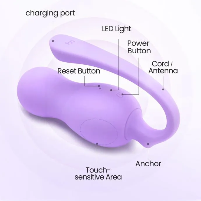 pametni uteg za kegelove vježbe, femometer lilac ii - slika 3