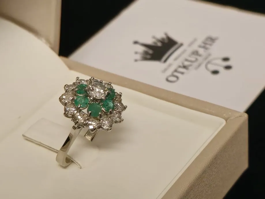 zlatni prsten s dijamantima cca 1,7ct / r1, rate ! - slika 5