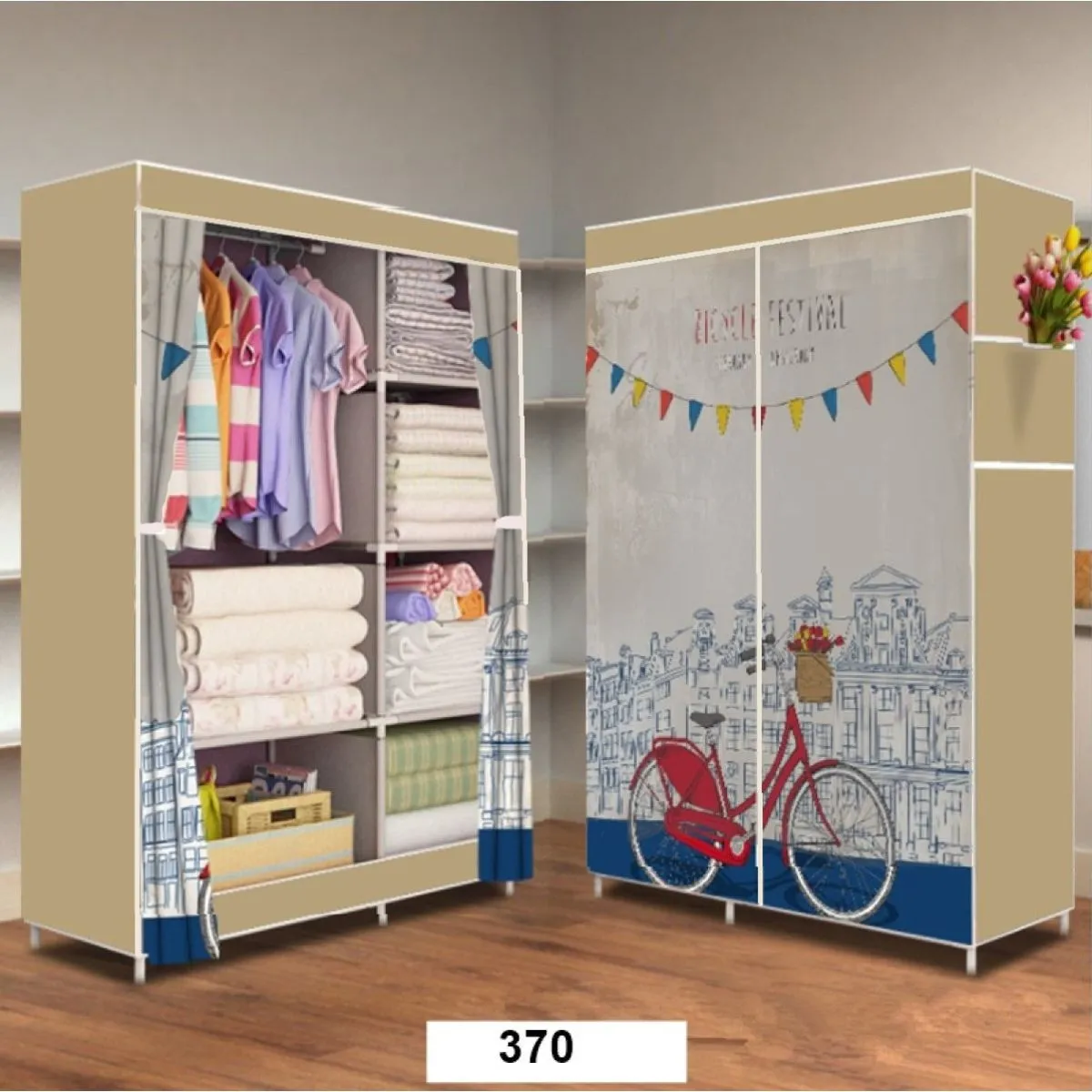 sklopivi ormar sa printom 170x105 cm vodootporan - slika 25