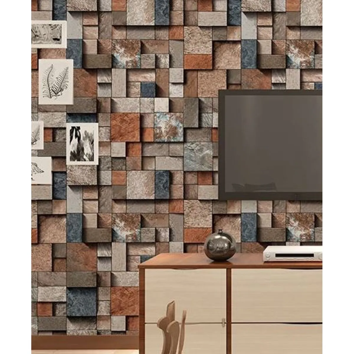 3d zidna tapeta imitacija kamena - slika 9