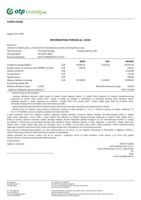 peugeot 2008 style 100 - 2026 - novo - 8 god garancija* - rata 217€!!! - slika 14