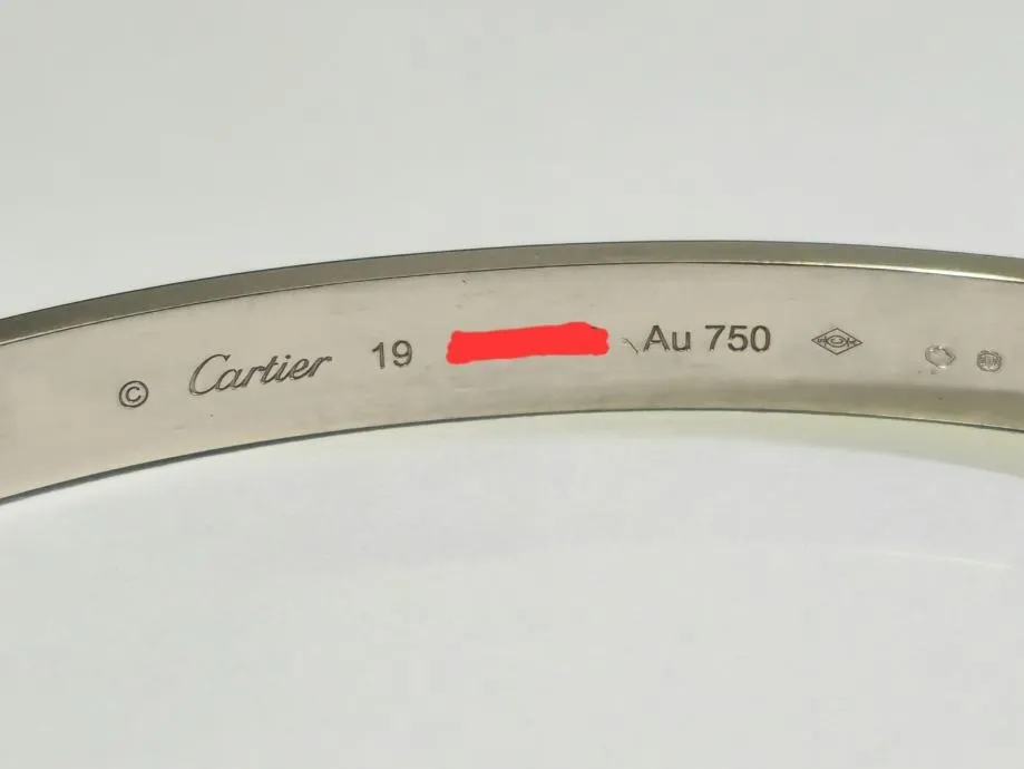 cartier love bracelet white gold / r1, rate !! - slika 5