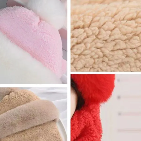 fluffy zimska kapa sa integriranim šalom - slika 8