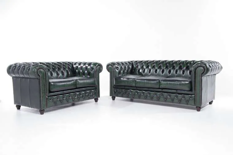 Chesterfield Set Garnitura Original Leather | 2 + 3 sjedišta - Ježdovec, Zagreb