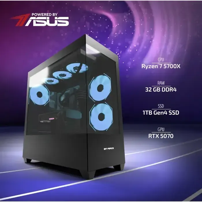 BaB računalo Inferno S (Ryzen 7 5700X3D, Liquid, RTX 5070, 32GB - Zagreb