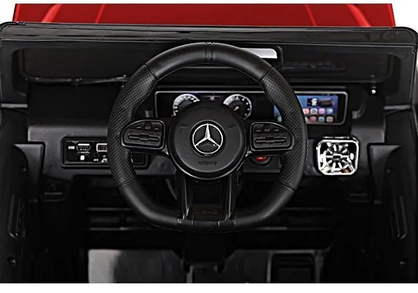 licencirani auto na akumulator mercedes g63 bbh-0002 - crveni/lakirani - slika 6
