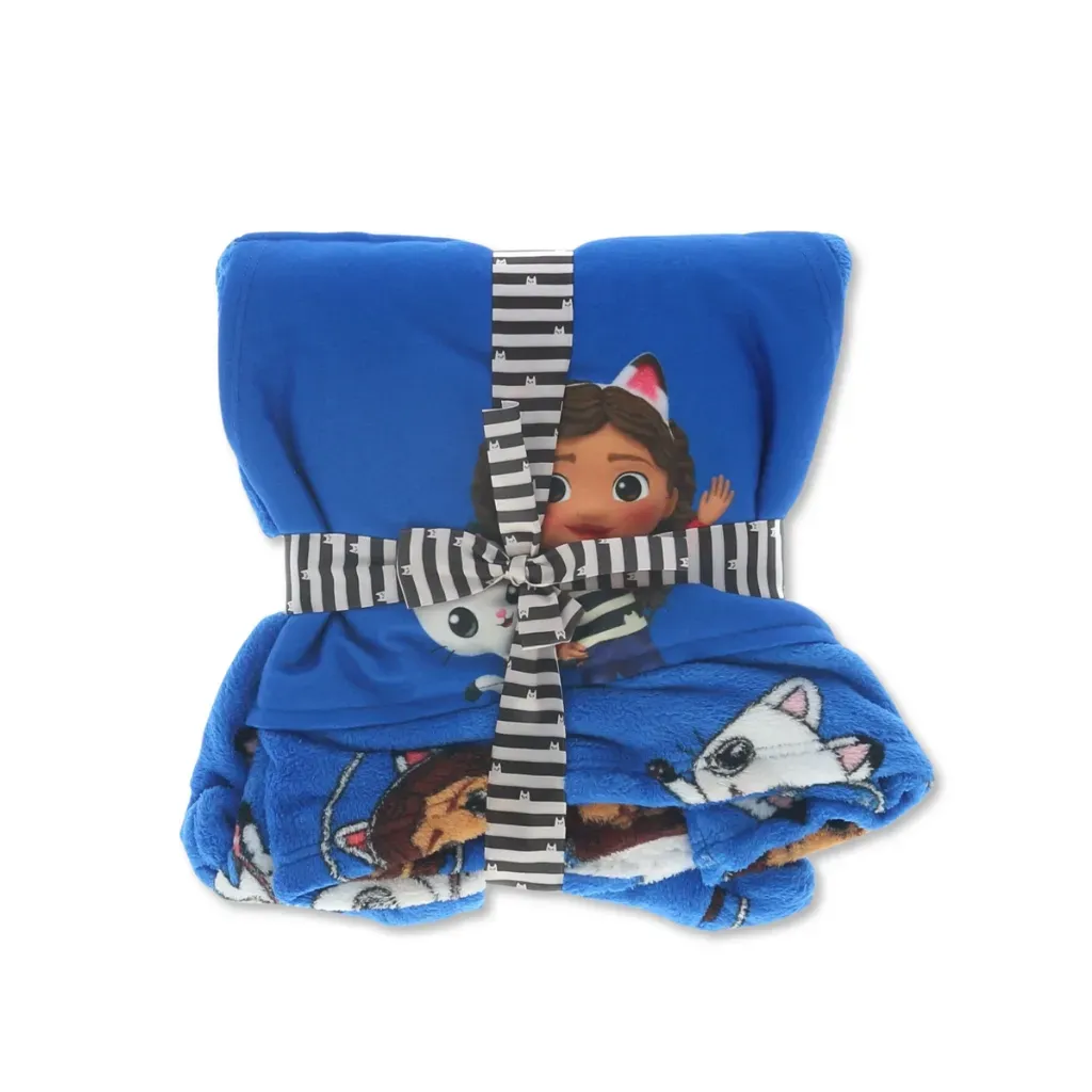 gabby’s dollhouse dječja hoodie deka, plava - slika 2