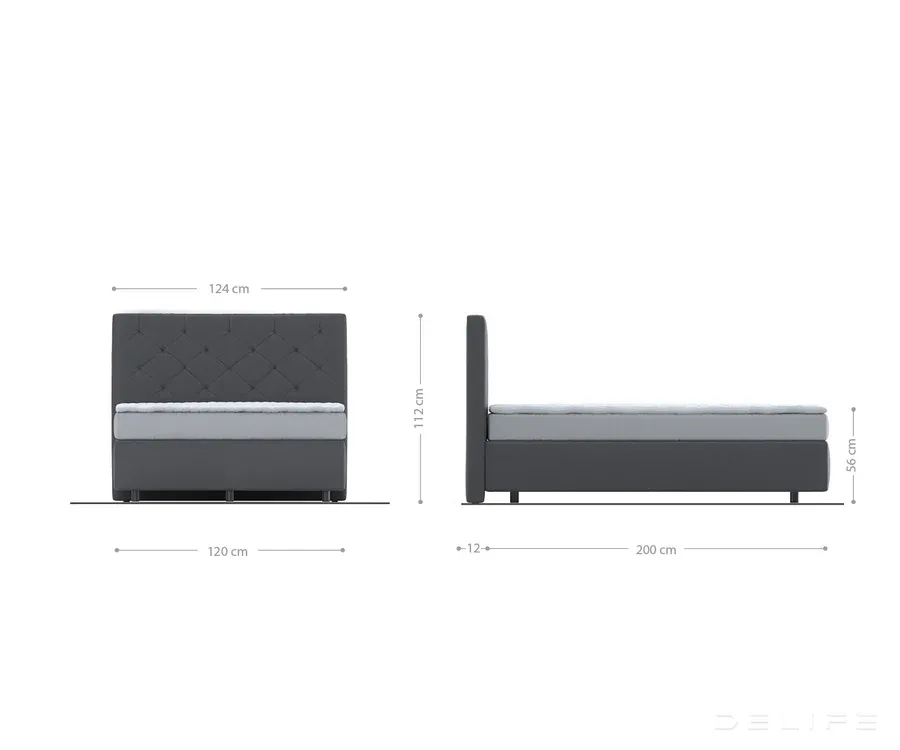 box spring krevet dream-great s madracem i nadmadracem - slika 4