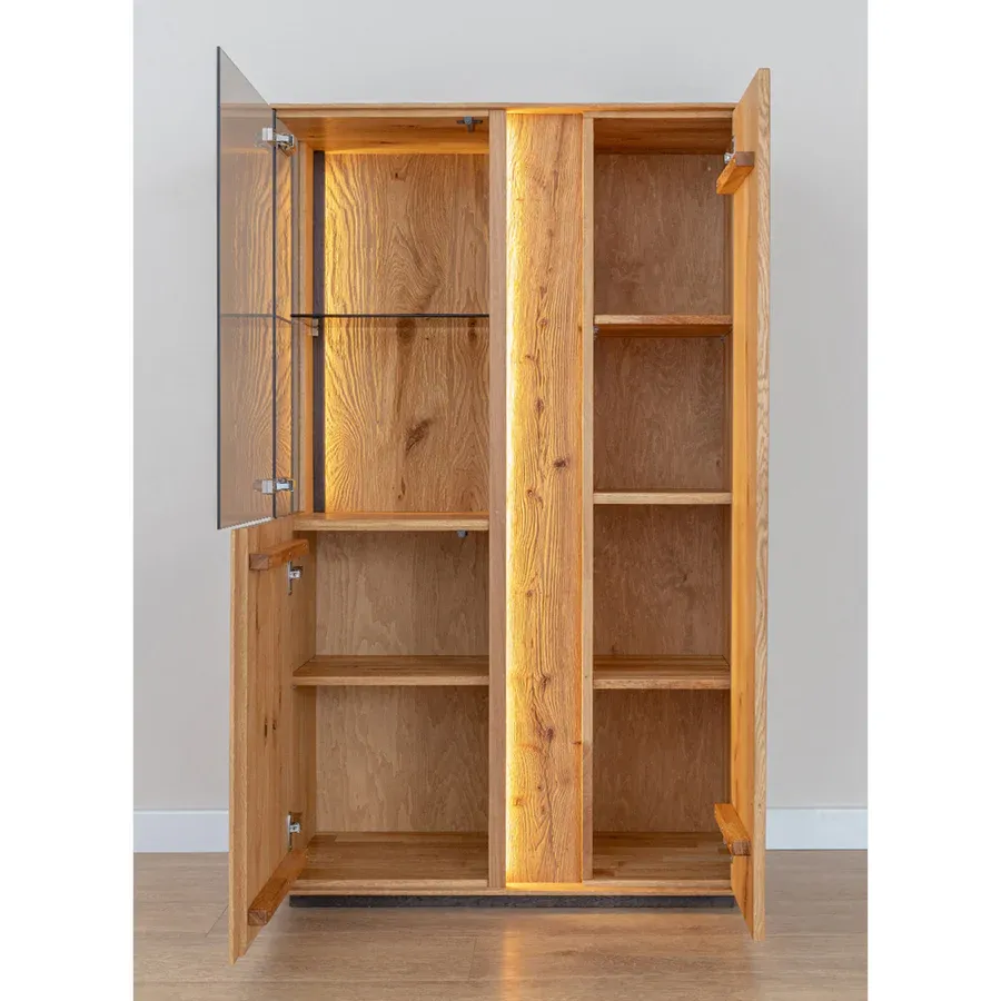 vitrina collodi 85x140cm, materijal: masivno drvo hrast - slika 17