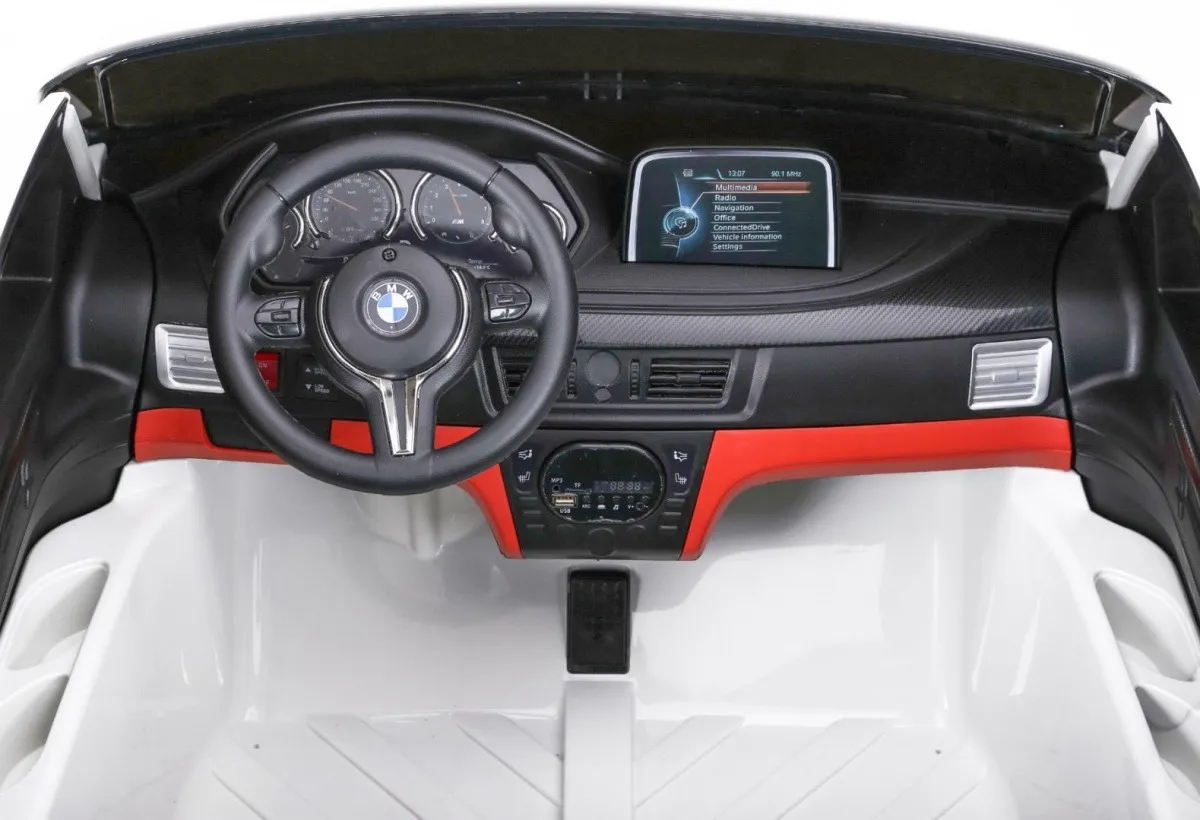 licencirani auto na akumulator bmw x6m xxl - dvosjed - bijeli - slika 6