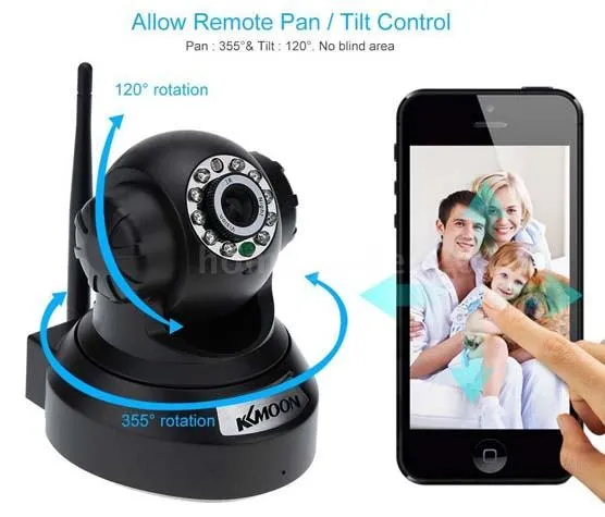 sigurnosna wifi wireless hd p2p kamera + noćno snimanje - slika 4