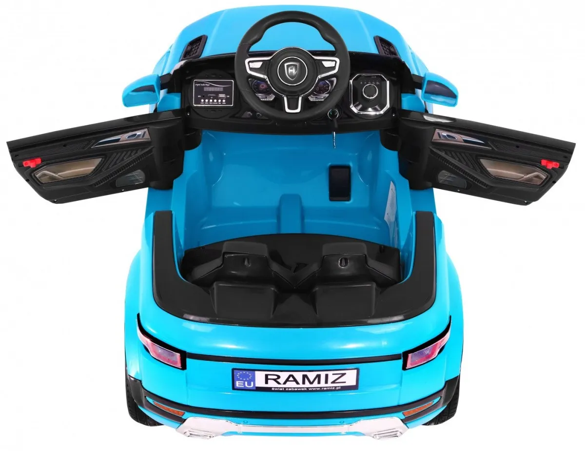 auto na akumulator rapid racer - plavi - slika 5