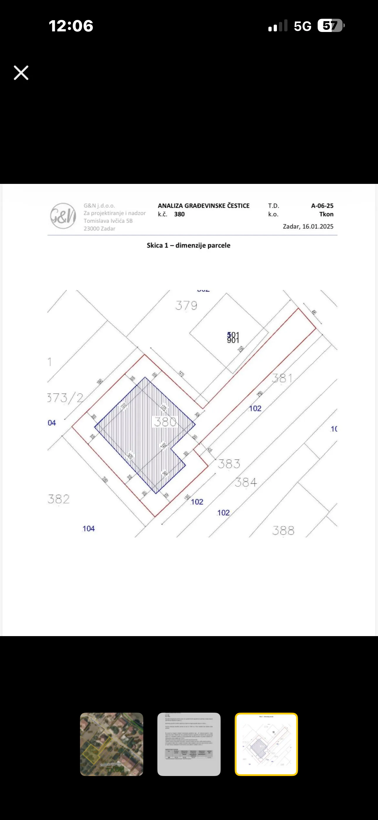 tkon – građevinsko zemljište 536 m² – 50 m od mora – bez agencije - slika 3