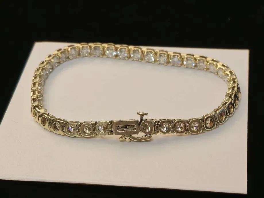 zlatna narukvica tennis 6,80ct / r1, rate ! - slika 3