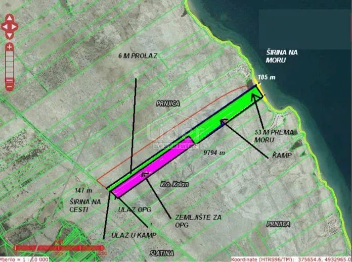 otok pag, kolan, zemljište 67.400m2 uz more - slika 14