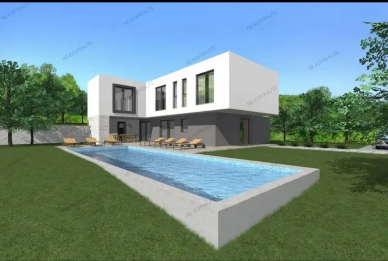 Istra, Labin, kuća s bazenom novogradnja