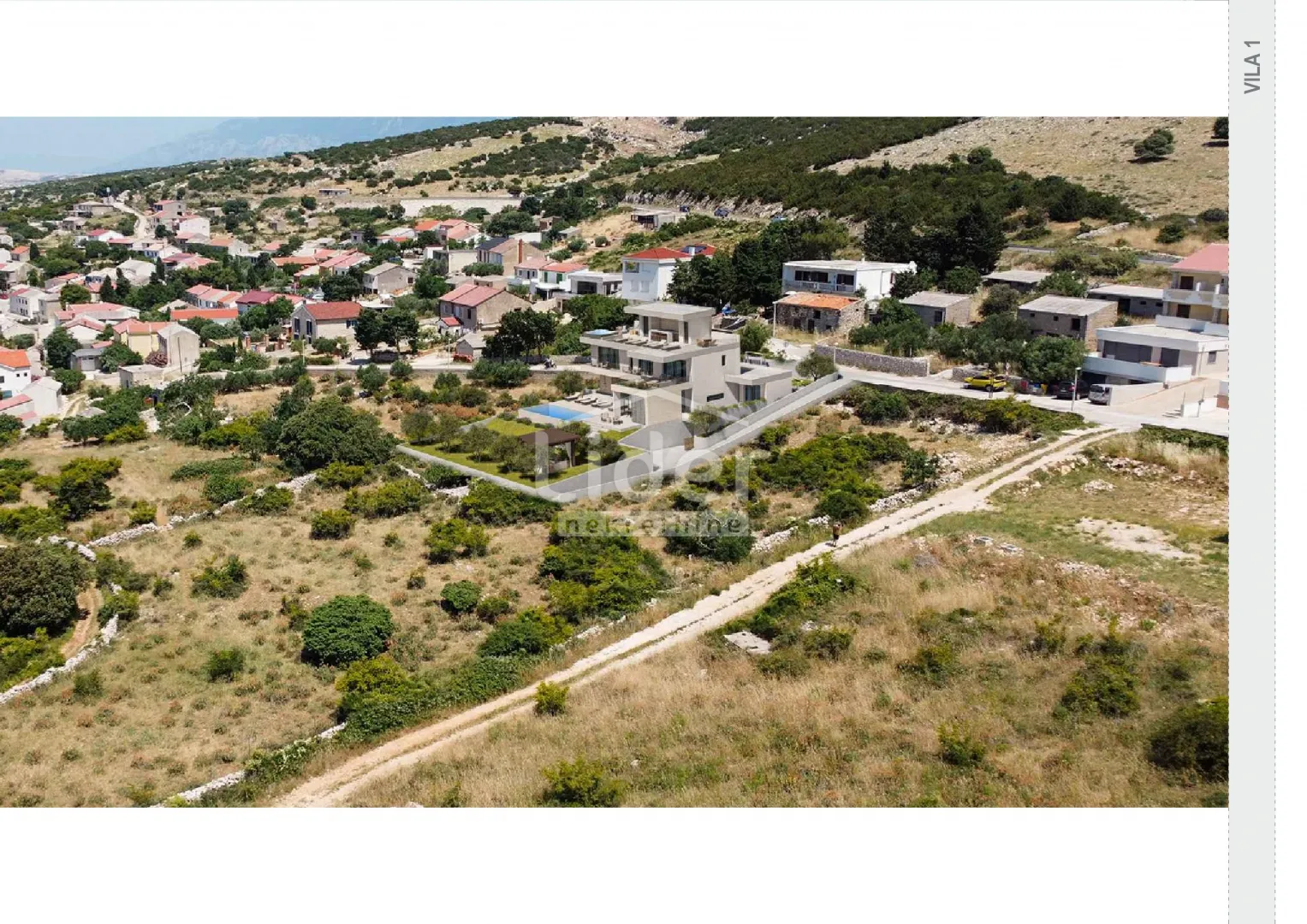 pag, kolan, luksuzna vila s bazenom i pogledom na more - slika 3