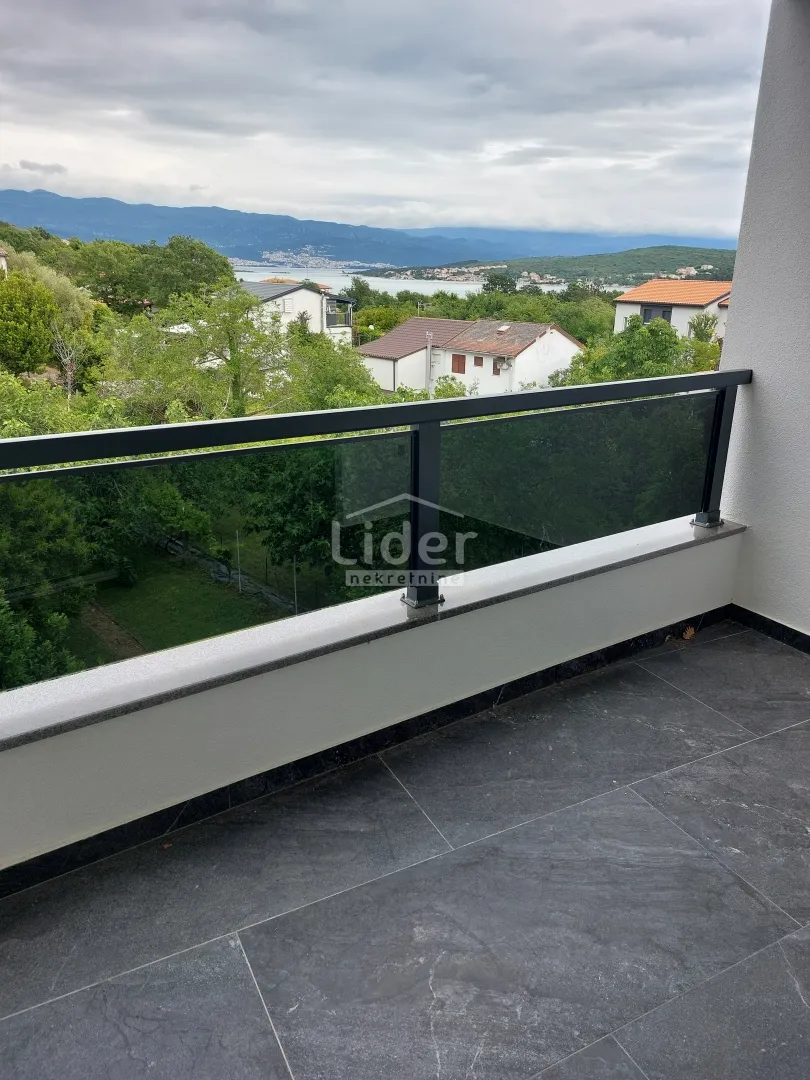 čižići (otok krk) novi apartman, pogled na more - slika 1