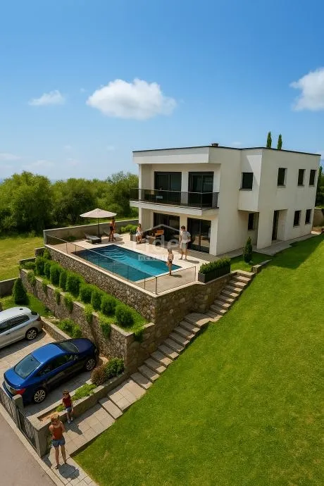 CRIKVENICA Novi apartman, 105m2, bazen, pogled na more