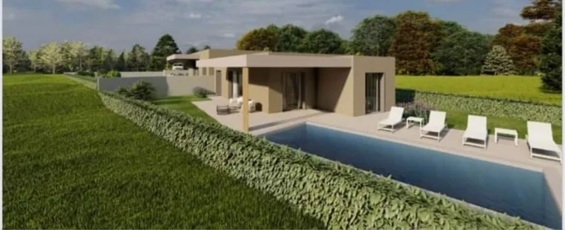 Istra, Tinjan, duplex kuća s bazenima
