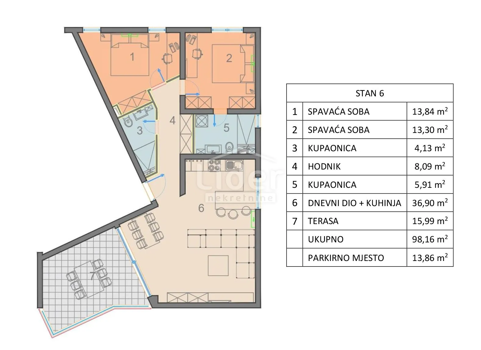 pag, mandre, apartman 2s+db - slika 23