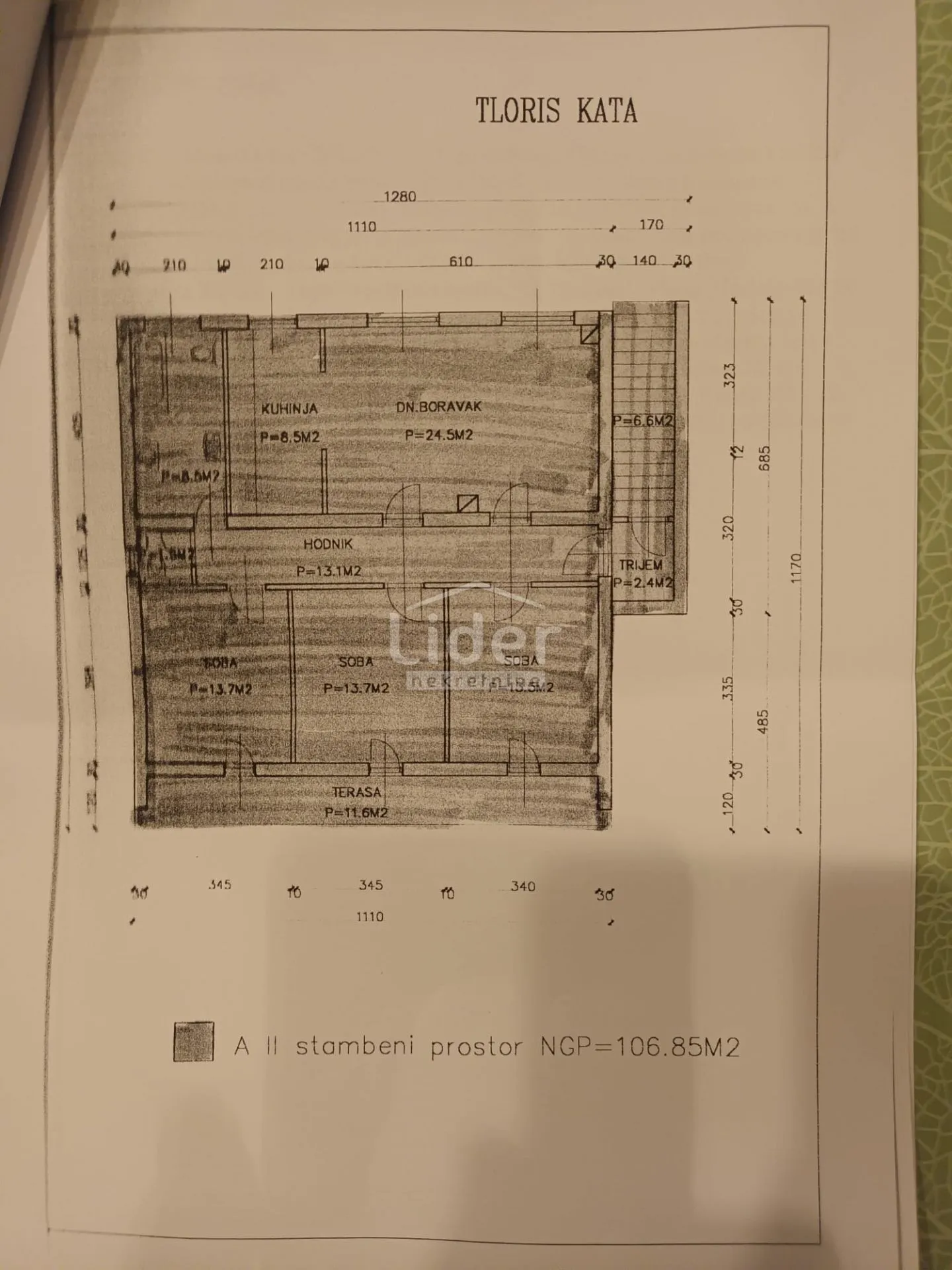 etaža dvojne kuće 3s+db, pag- pogled na more - slika 19