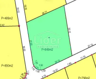 pridraga, građevinsko zemljište 849 m2 na samo 130 m od mora - slika 2